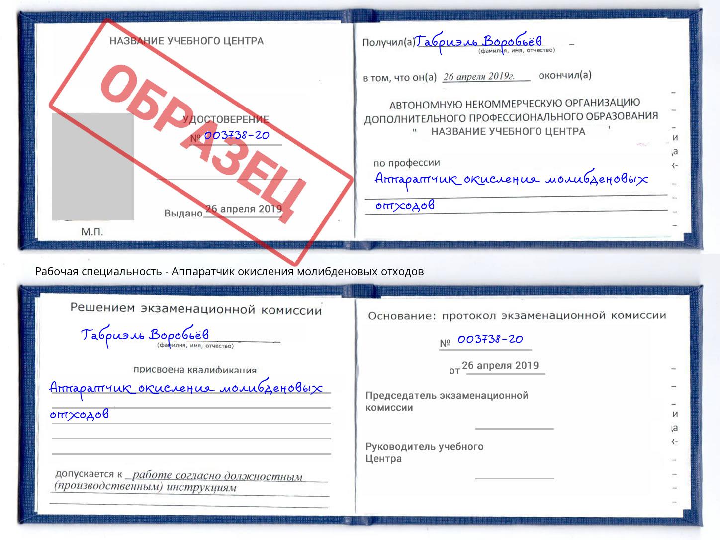 Аппаратчик окисления молибденовых отходов Ессентуки